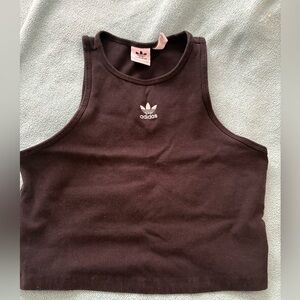 Adidas black Ribbed Tank